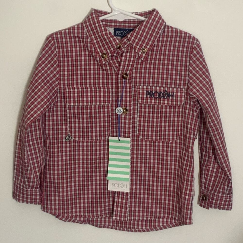 Prodoh Founders Fishing Shirt NWT Plaid size‎ 3T